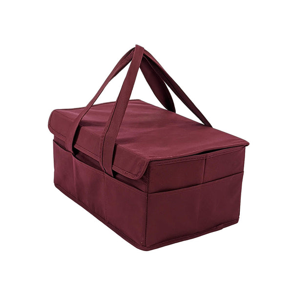 Qoolish Maroon Diaper Baby Bag with Lid
