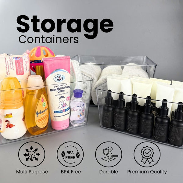 Pack of 3 Qoolish Square Storage Organizers