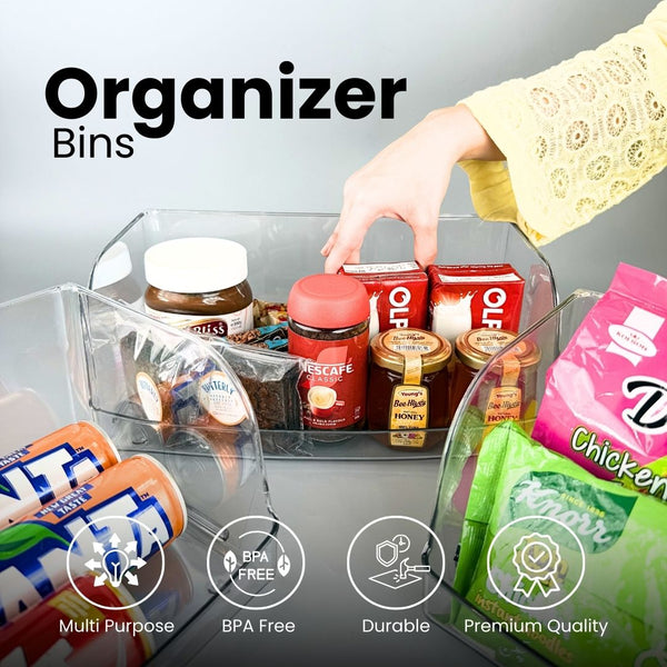 Front-Open Stackable Storage Bins