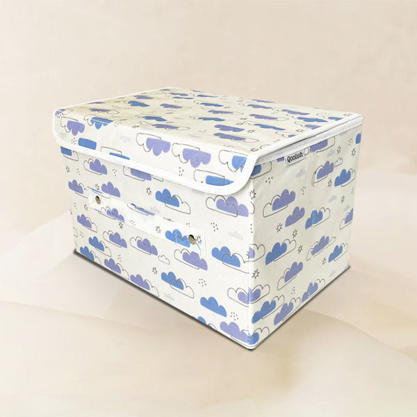 Storage Box with Lid- Dreamy Clouds Cool Blue Hues (Available in 2 colors)