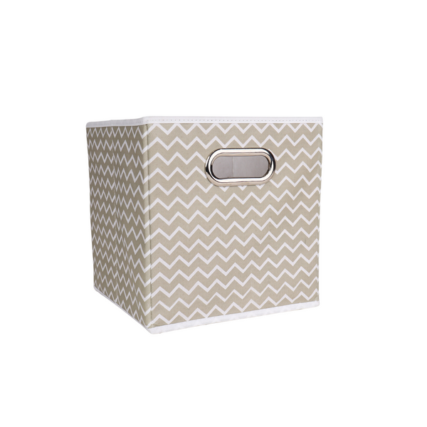 Qoolish Pack of 1 Storage box of White Stripes
