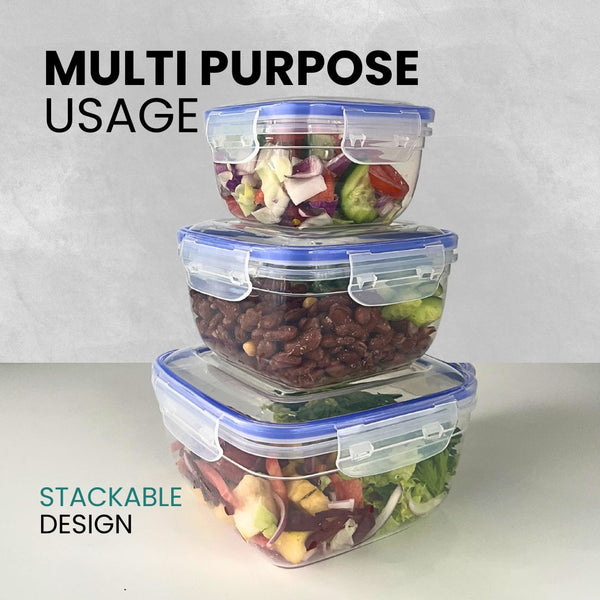 Pack of 3 Air Tight Food Container Set