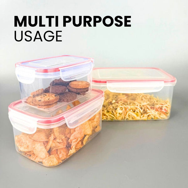 Qoolish Food Container Pack of 3- RED