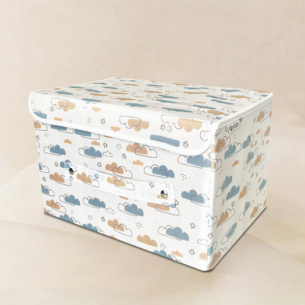 Storage Box with Lid- Dreamy Clouds Warm Neutral tones (Available in 2 colors)