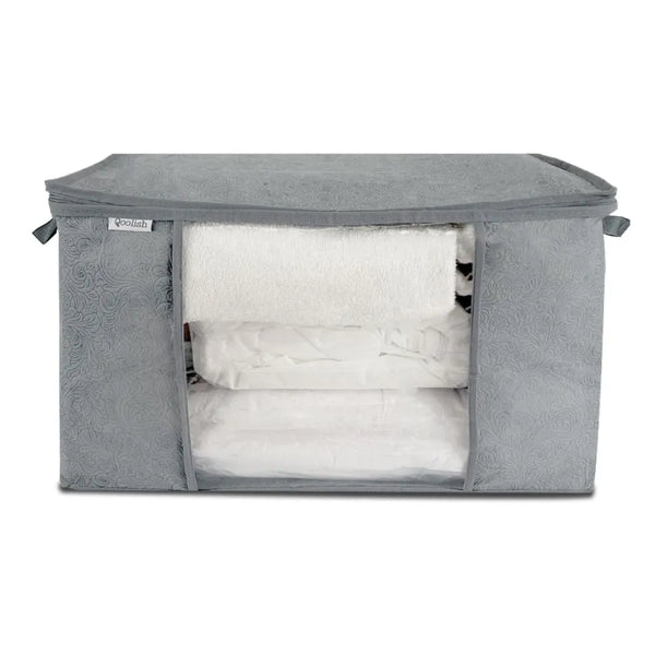 Qoolish Printed Grey Horizontal Storage Bag (Available in Pack of 3 and Pack of 5)